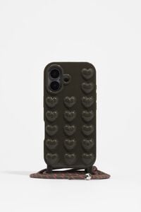 Dark green shiny silicone case for iPhone 17
