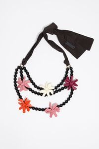 Collar flores coral