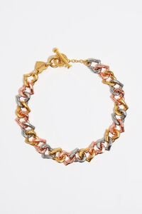 Collar cadena coraz&oacute;n tricolor