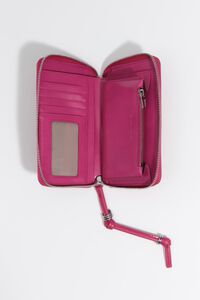 Billetera mediana piel fucsia