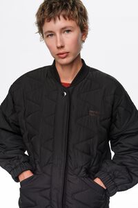 Cazadora bomber acolchada negra