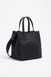 Large black nylon Chihuahua shopper bag