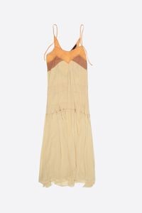 Light yellow pleated A-line strappy dress