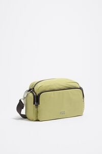 Bolso bandolera Pocket mediano nylon lima pálido