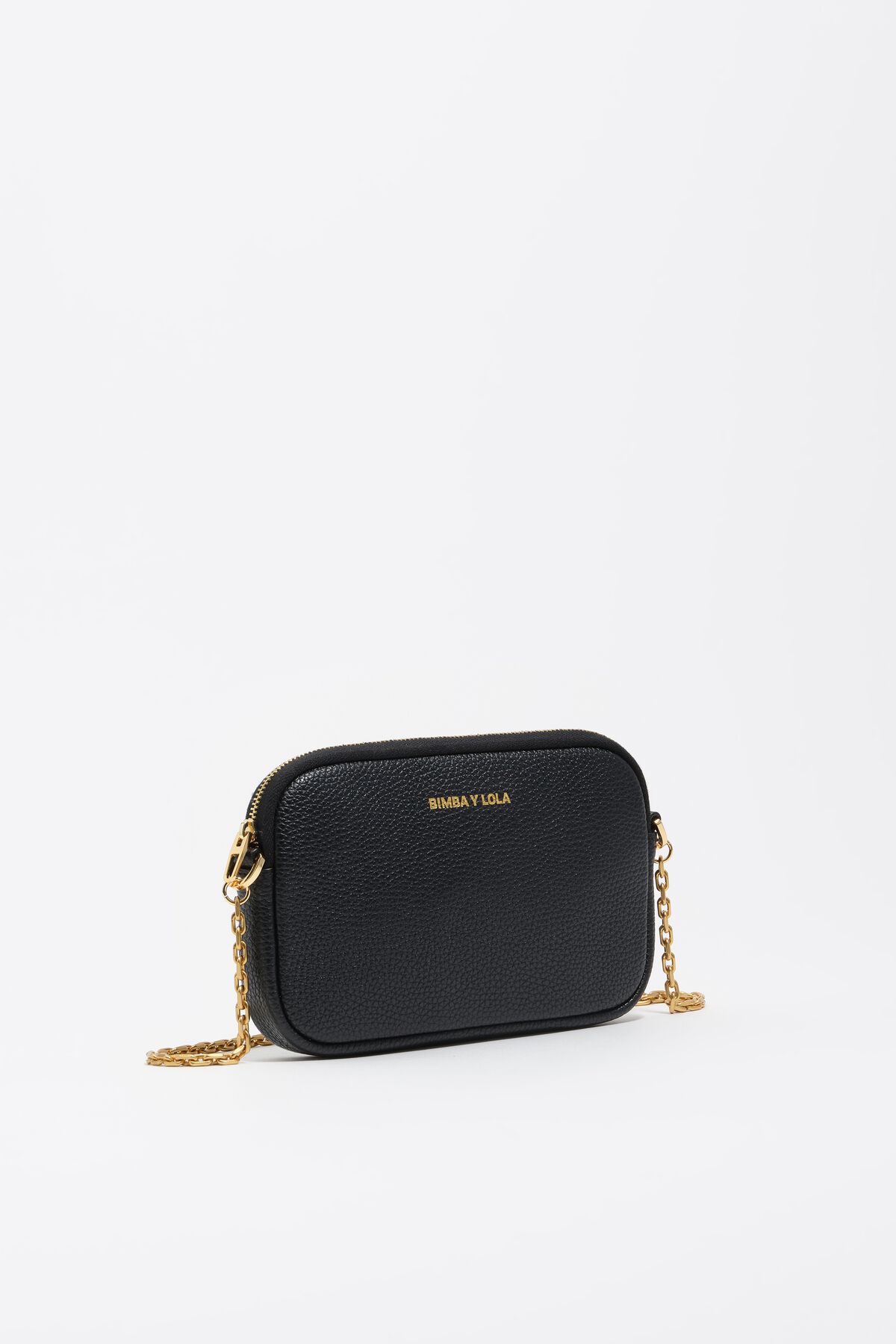 Bolso bandolera mini piel negro