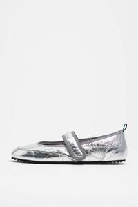 Bailarina deportiva piel color plata