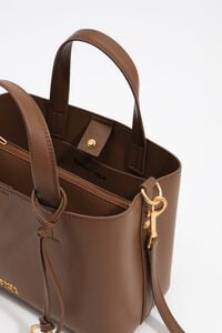 Bolso tote Chihuahua mediano piel marr&oacute;n dorado