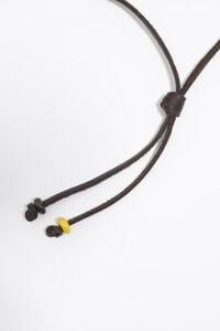 Gorro efecto rafia natural y negro