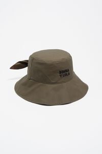 Gorro bucket lazo algodón caqui