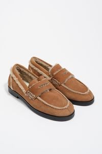 Tan double-face loafer