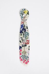 Charm pañuelo jardín de flores acuarela vainilla