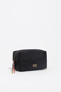 Medium black nylon make-up case