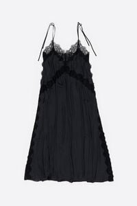 Navy blue fluid lace dress