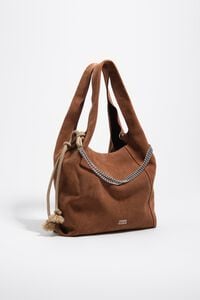 Chestnut medium suede Paper bag