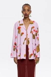 Camisa recta Cactus rosa
