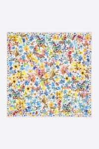 Pale pink watercolor floral scarf