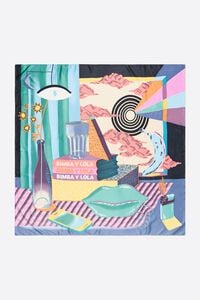 Pa&ntilde;uelo bodeg&oacute;n surrealista aguamarina