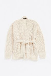 Oversize ivory mohair cardigan