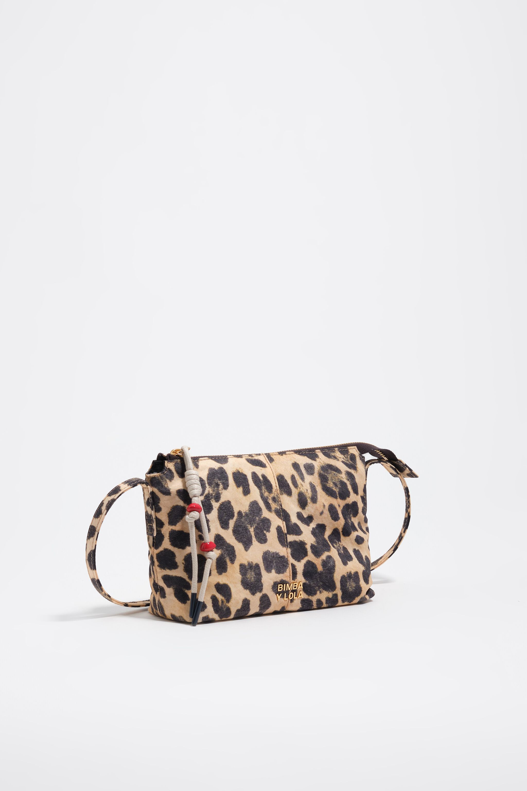 Natural leopard nylon mini bag