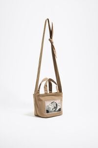 Bolso shopper mini nylon camel