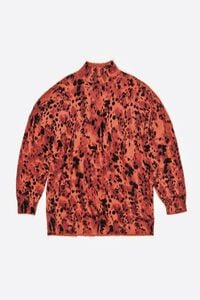 Jersey cuello alto pelo Lynx marr&oacute;n