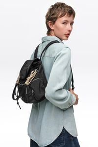 Mochila Pocket grande nailon negro