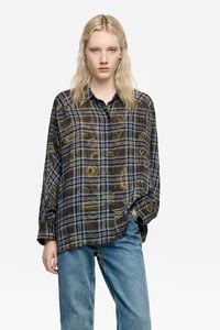 Oversize blue Ikatmix shirt