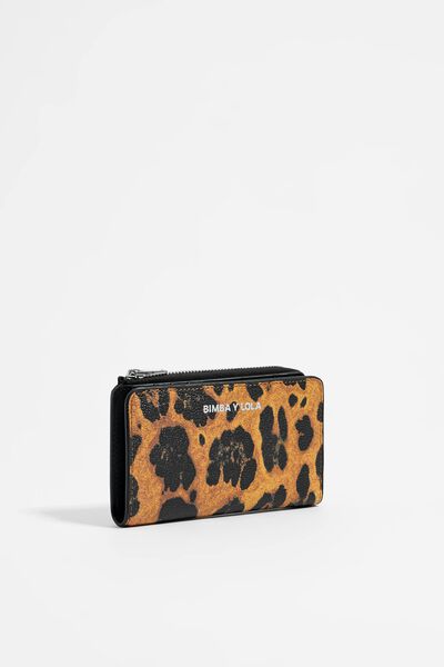 Leopard Print Calf Skin Print Wallet