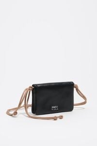 Cartera solapa peque&ntilde;a piel negro