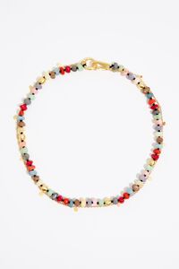 Collar doble con cadena dorada y piedras