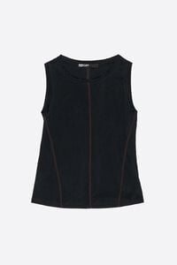 Top cupro sisa negro lavado