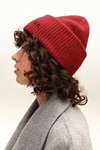 Gorro punto lana rojo