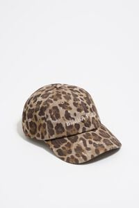 Gorra leopardo marr&oacute;n