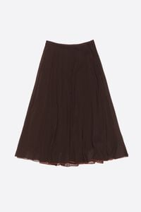 Falda midi con vuelo marrón