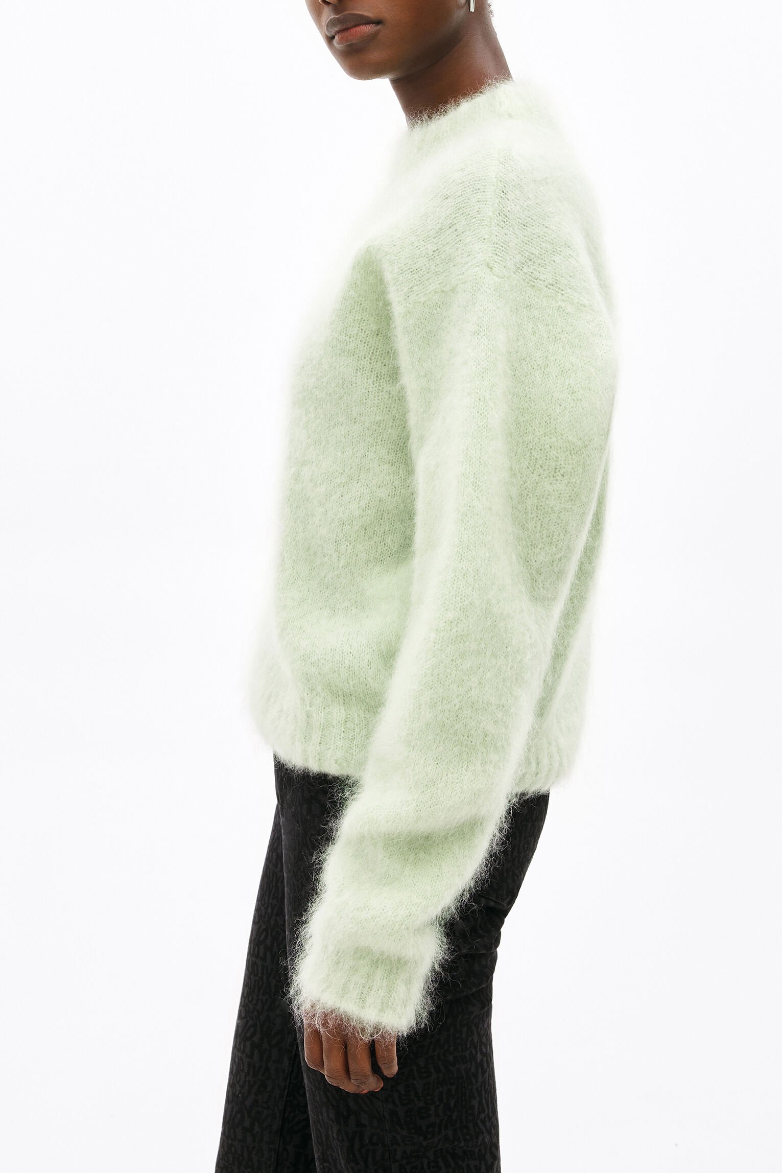 green mohair jumper
