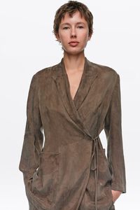Dark olive fluid jacket
