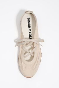 Bailarina deportiva 13 10 serraje y nylon color hueso