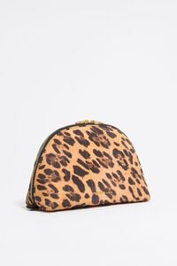 Neceser media luna grande nylon Leopard