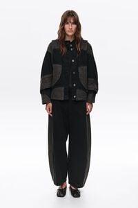 Two-tone denim oversize jacket