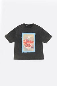 Camiseta oversize logo negra