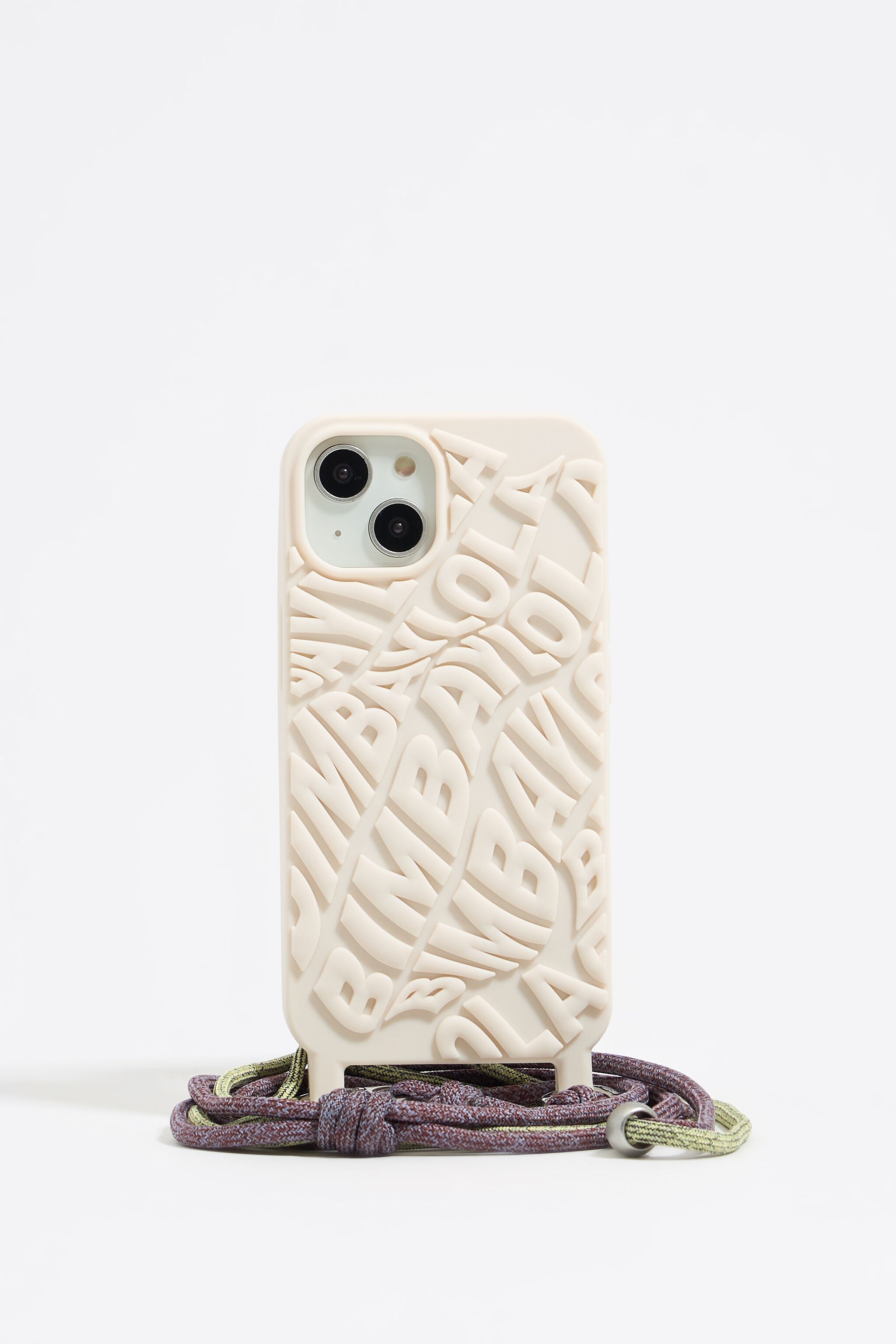 Coque iPhone 15 silicone logo ivoire