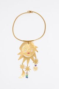 Halskette Sonne und Mond goldfarben