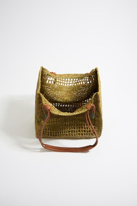 Bossa tote gran ràfia caqui Bossa tote gran ràfia caqui