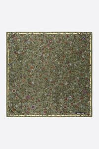 Khaki lace floral scarf