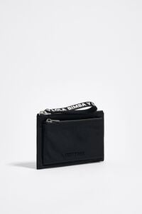 Black nylon double purse