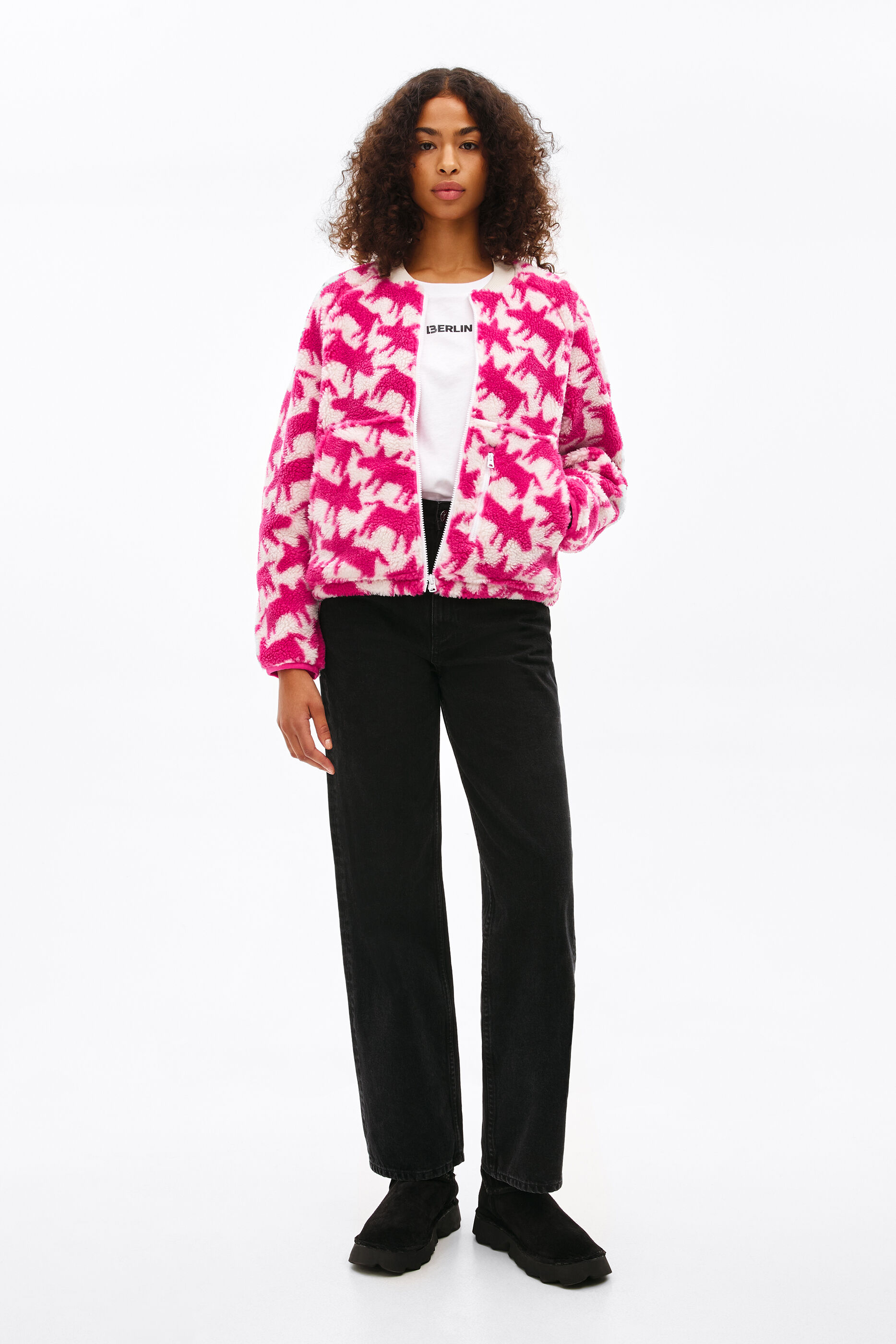 plus size red bomber jacket