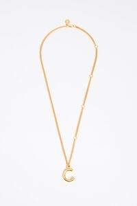 Collar cadena dorada letra C