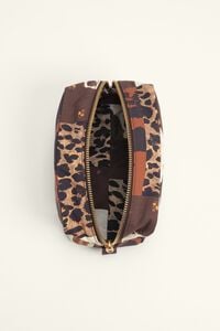 Medium chocolate nylon patchwork make-up case