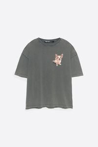 Faded black Chihuahua logo T-shirt