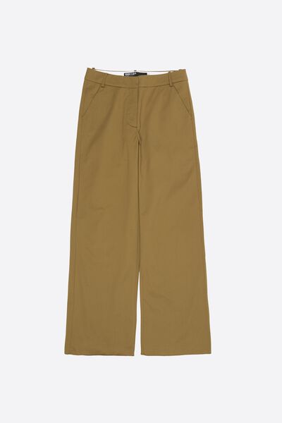 Bimba y Lola Pantalón algodón caqui en Bimba y Lola - comparador de precios de moda Estilyo